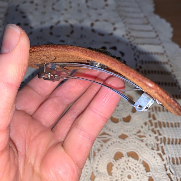 Genuine Leather Western Style Hair Barette-NEW! - Picture 13 of 16